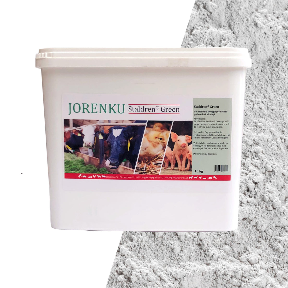 Staldren Green Hygiejnemiddel i 10 kg sæk til høns fra Jorenku