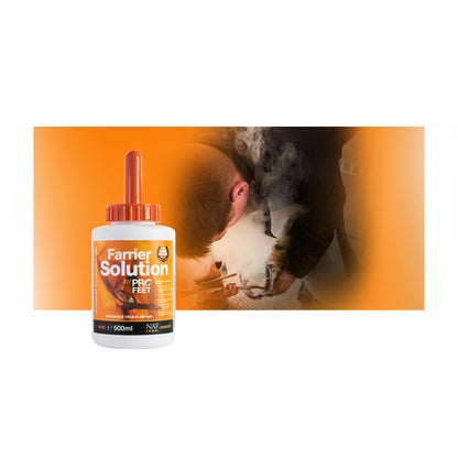 NAF ProFeet Farrier Solution hestefoder i 500 ml flaske – billede 2