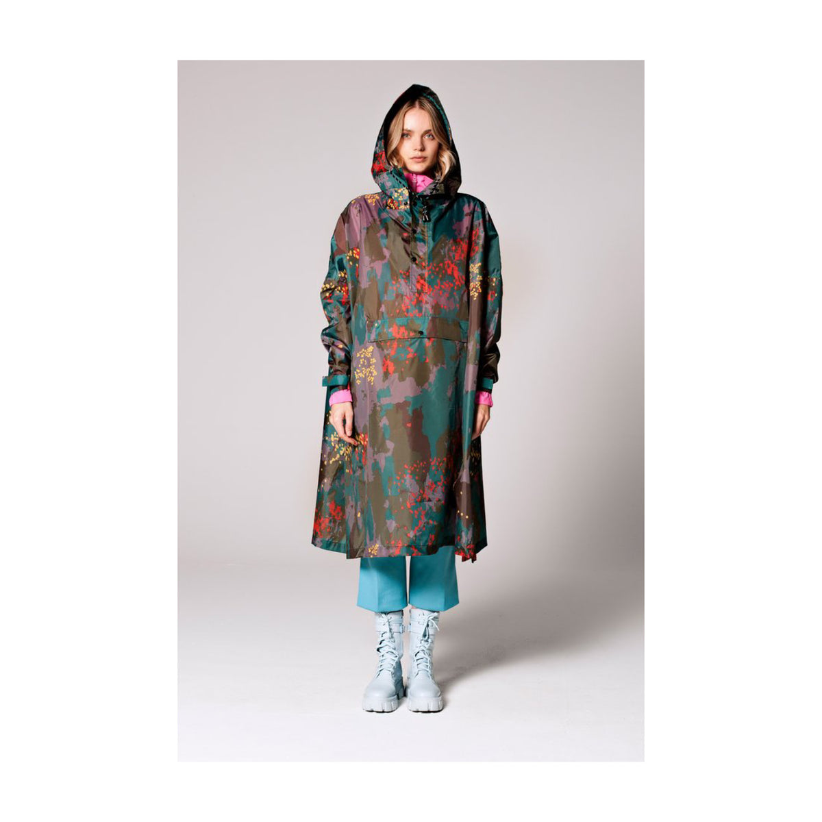 Rainkiss Regnponcho Digi Forest Camo – billede 2