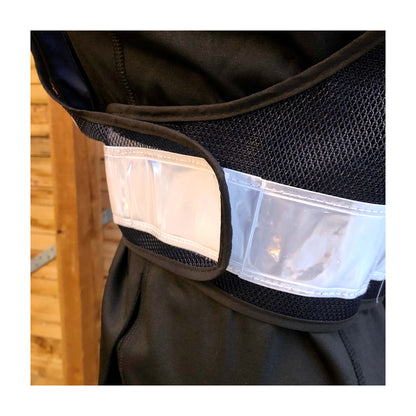 Refleksvest med LED lys Sølv Barn til heste fra BR – billede 4