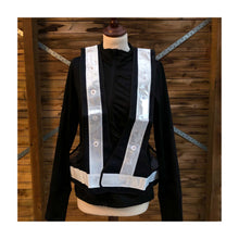 Refleksvest med LED lys Sølv Voksen til heste fra BR