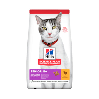 Hills Cat Senior 11+ Chicken i 7 kg pose til katte