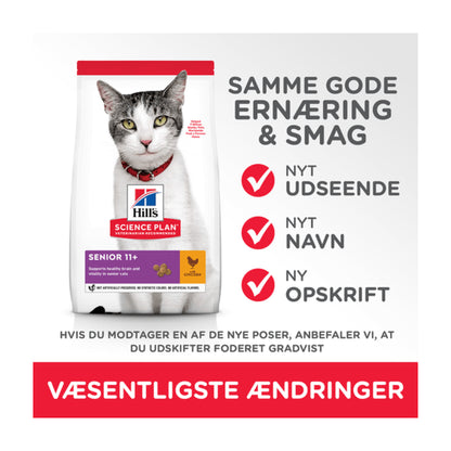Hills Cat Senior 11+ Chicken i 7 kg pose til katte – billede 2