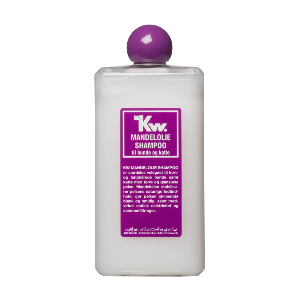 KW Mandelolie Shampoo i 500 ml flaske til hunde