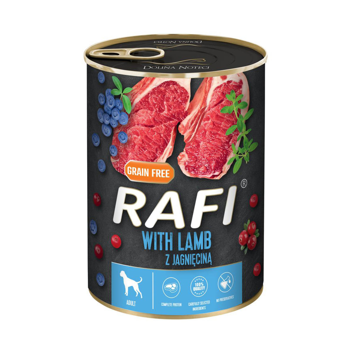 RAFI Vådfoder m. Lam Adult i 400 g pose til hunde