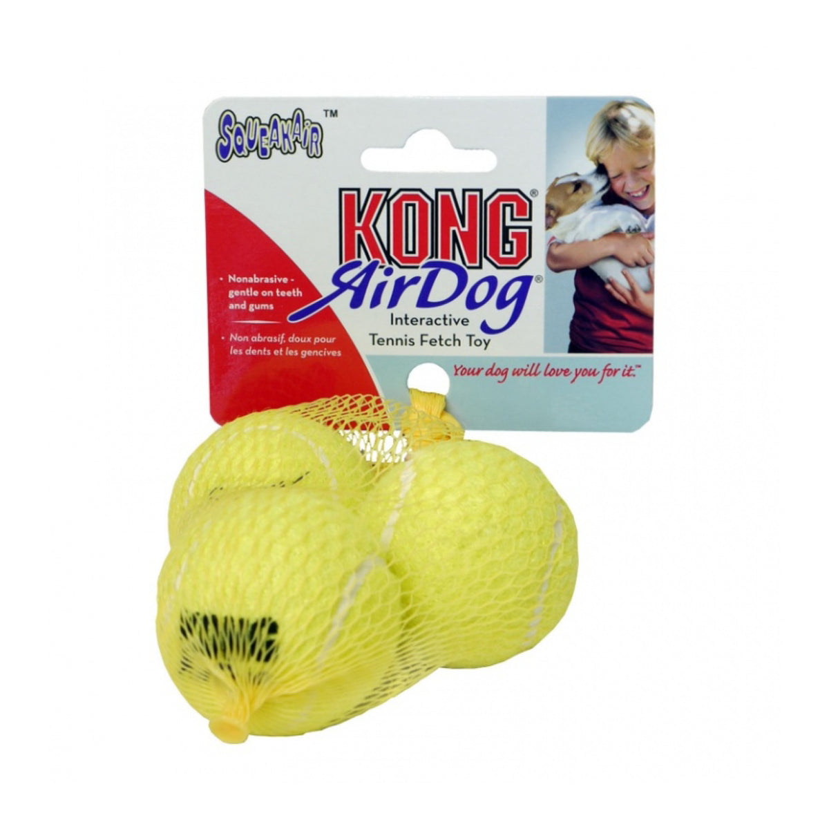 KONG SquakAir Ball i 3 stk pakning til hunde