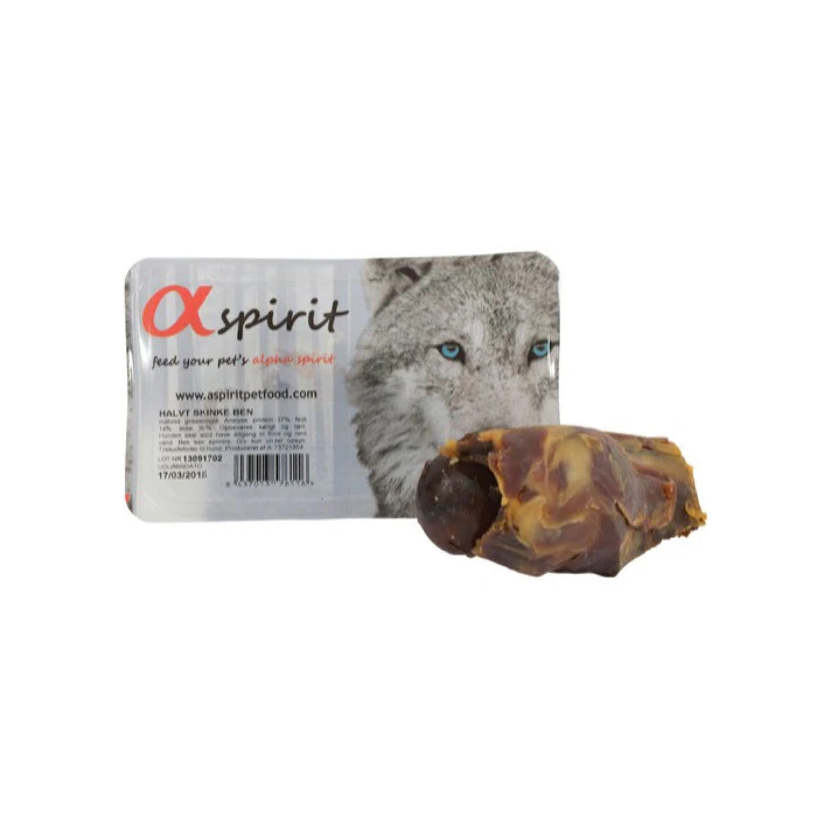 Alpha Spirit Ham Bone Skinkeben Halvt Ben til hunde fra AlphaSpirit