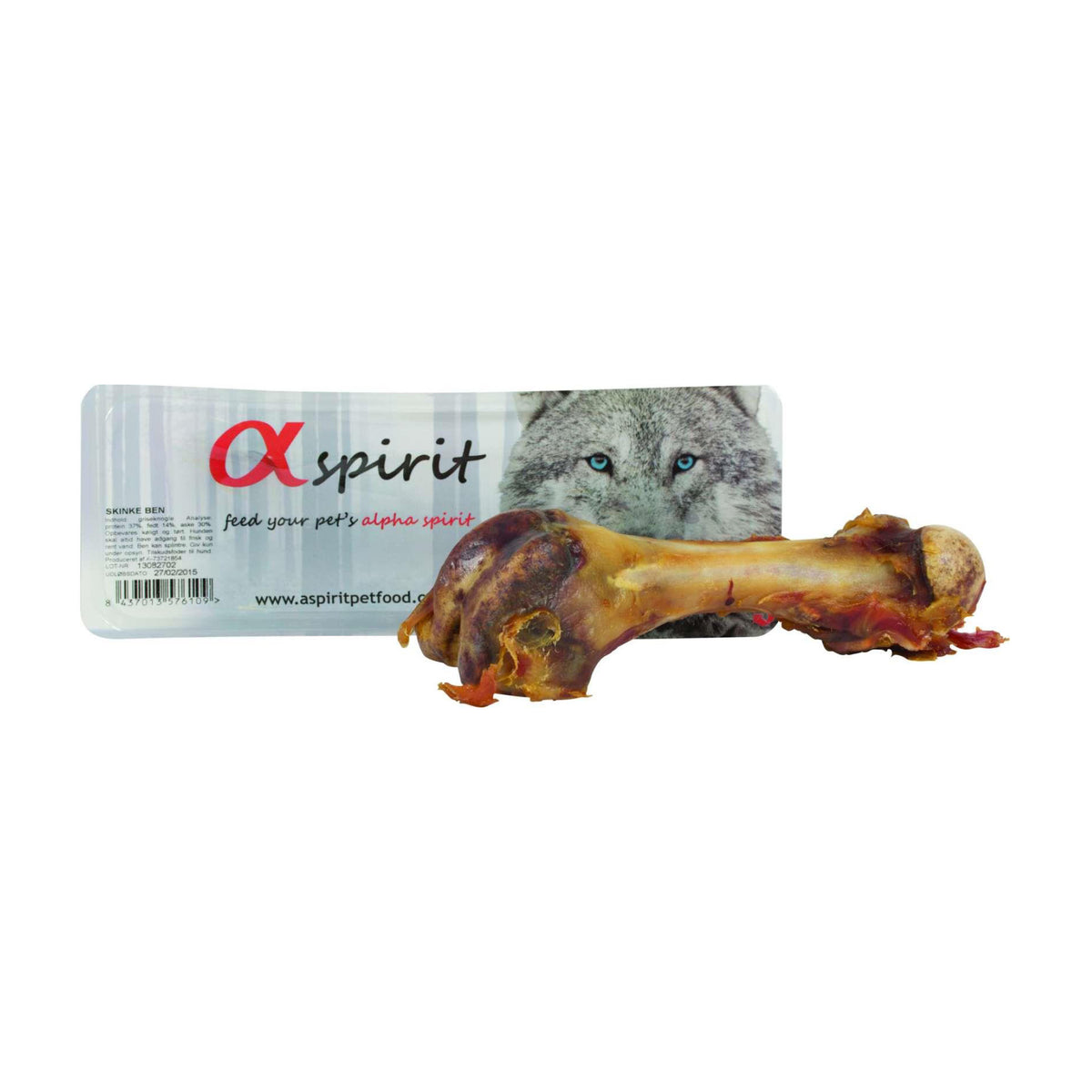Alpha Spirit Ham Bone Skinkeben Helt Ben til hunde fra AlphaSpirit