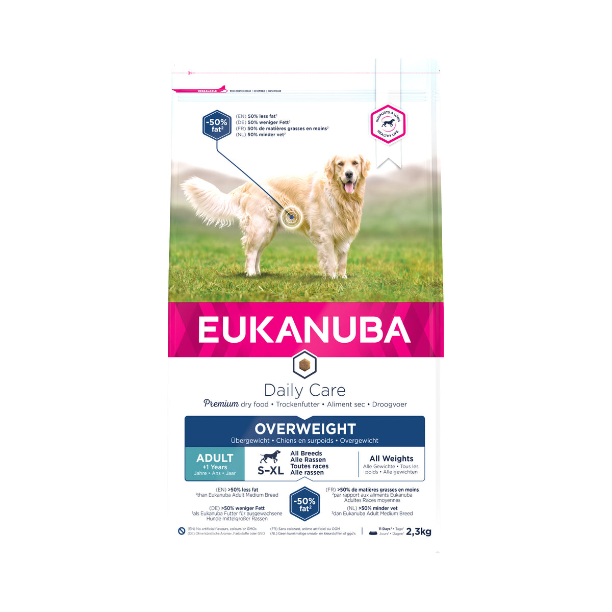 Eukanuba Overweight Light / Steriliseret i 2,3 kg pose til hunde