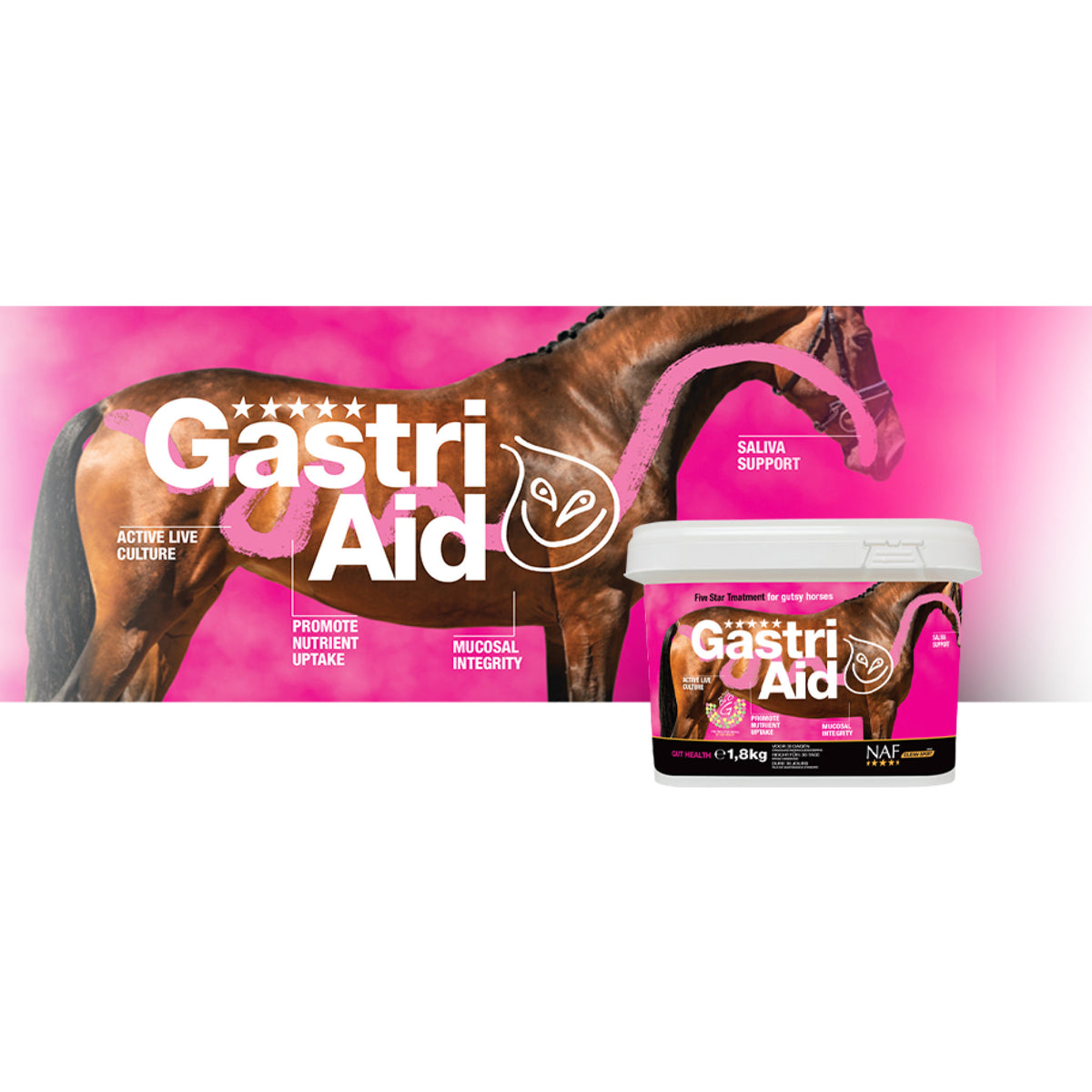 NAF GastriAid hestefoder i 1,8 kg pose – billede 2