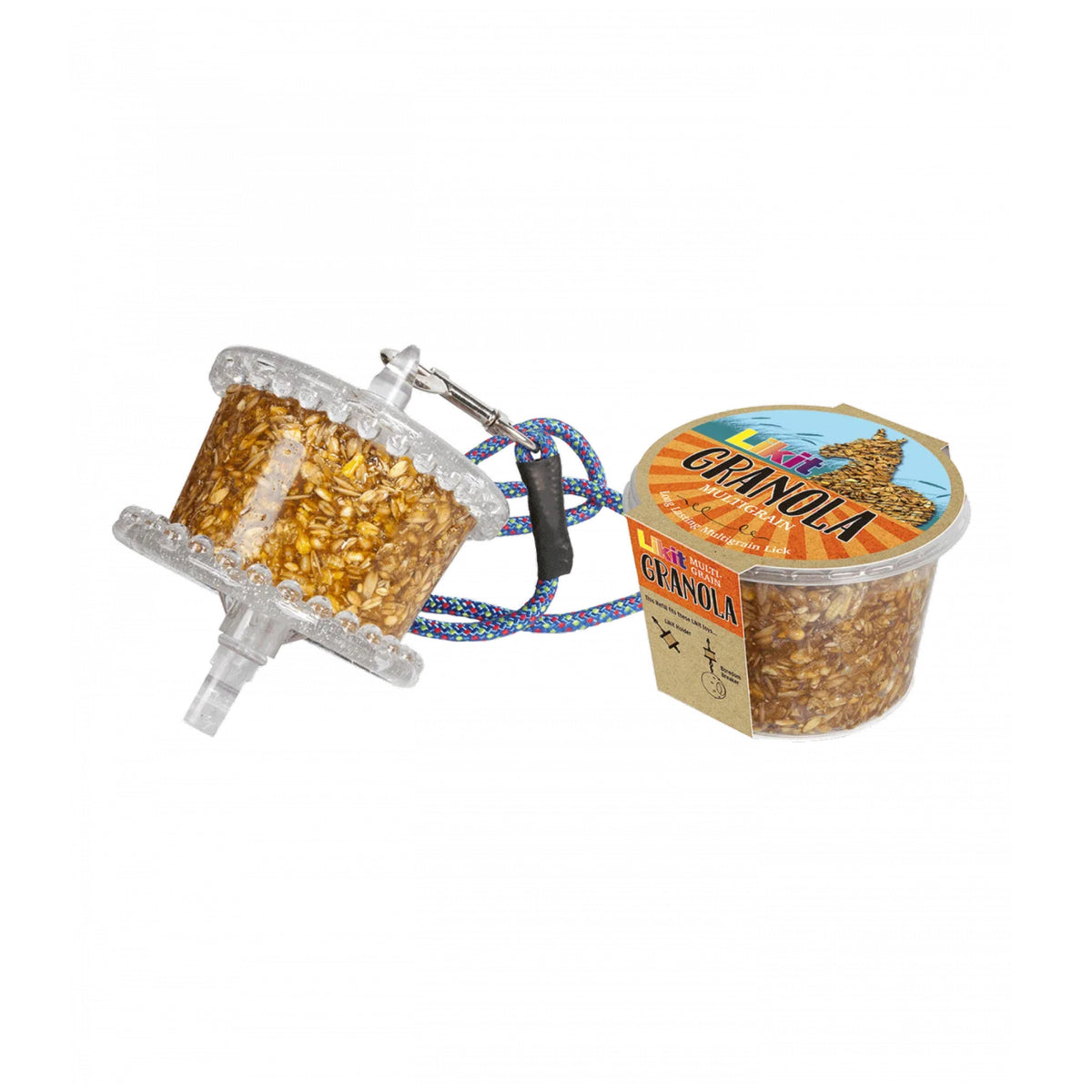 LIKIT Slikkesten Refill Granola Multigrain hestefoder i 550 g pose – billede 3