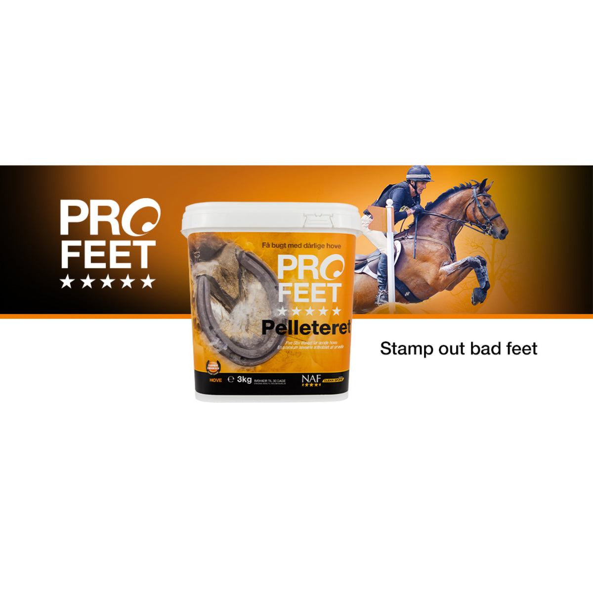 NAF ProFeet Pellets hestefoder i 3 kg pose – billede 2