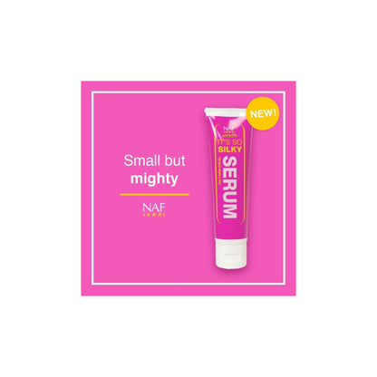 NAF Silky Serum i 100 ml flaske til heste – billede 2